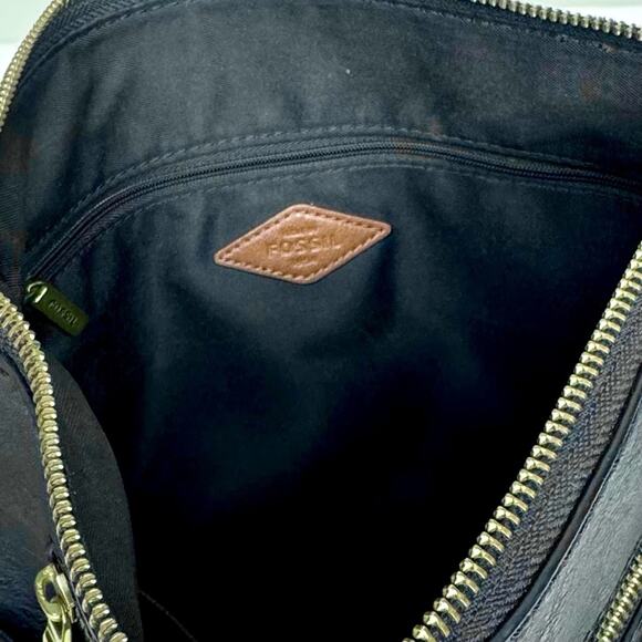 FOSSIL Fiona Black and White Polkadot Dot Crosssbody Bag Purse - Picture 8 of 10